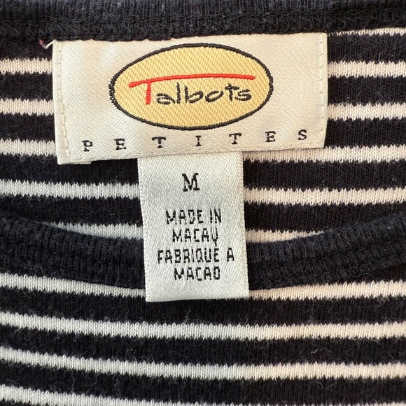 Talbots Black White Knit Shift‎ Shirt Dress Size M - Picture 7 of 8